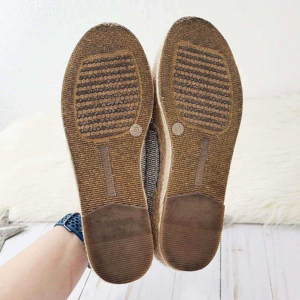 Gianni Bini Bruxie rhinestone loafer espadrille size 7.5